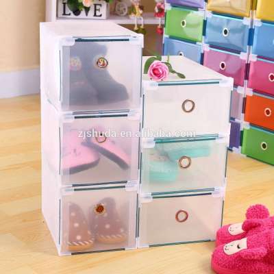 Plastic shoe box/transparent shoe box/clear drawer shoe box for short boot