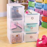 Plastic shoe box/transparent shoe box/clear drawer shoe box for short boot