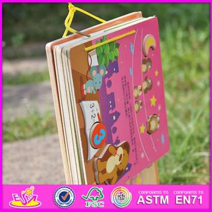 2016 New Design Funny Baby Wooden Jigsaw Puzzle Book W14h002